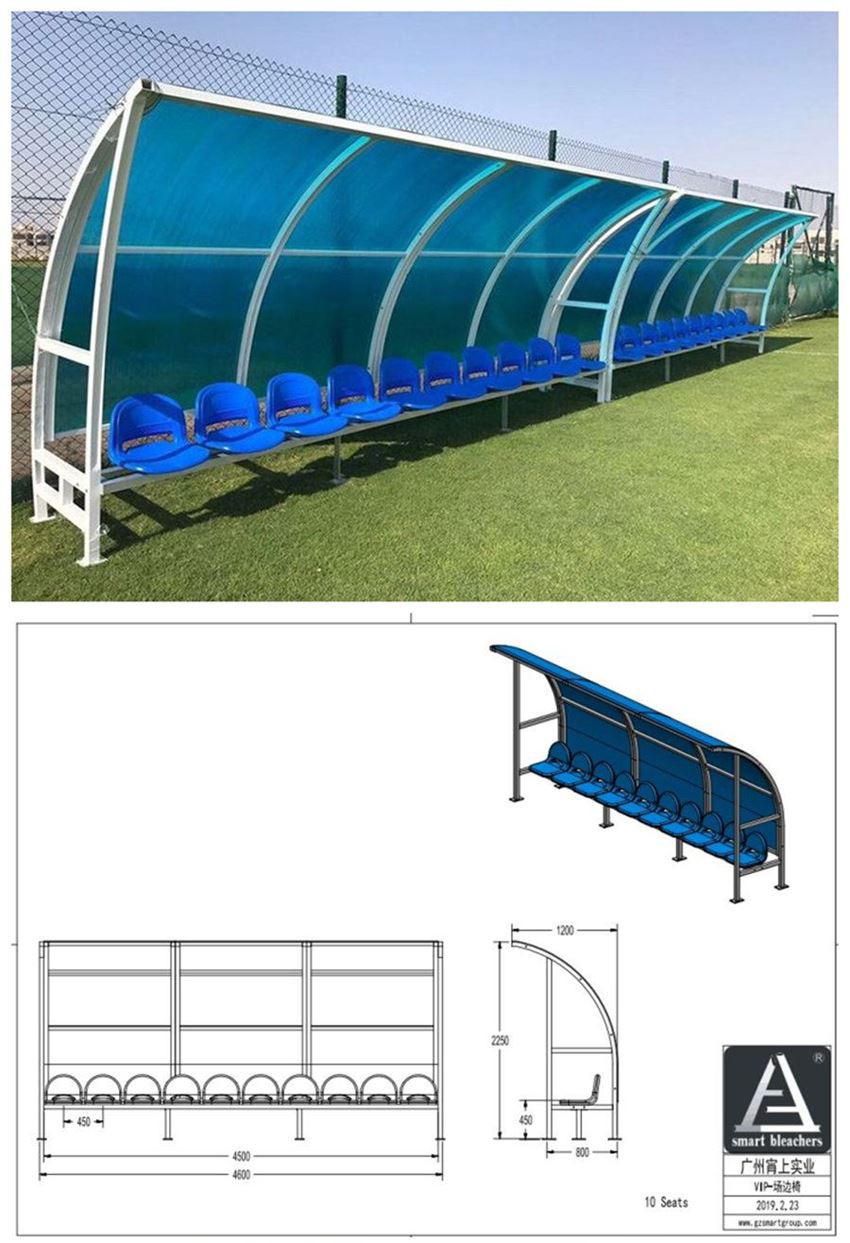soccer bench shelter