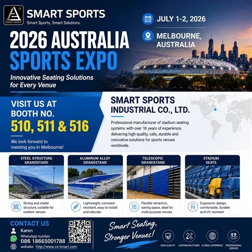 Guangzhou Smart Sports for å vise frem innovative sitteløsninger på Australian Sports Show i 2026