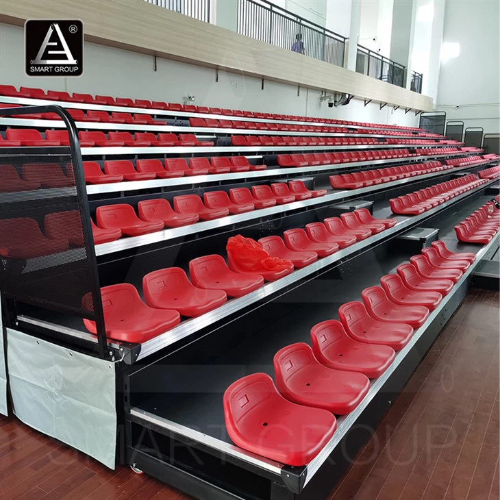 Retractable Seating System Telescopic Bleacher Seating